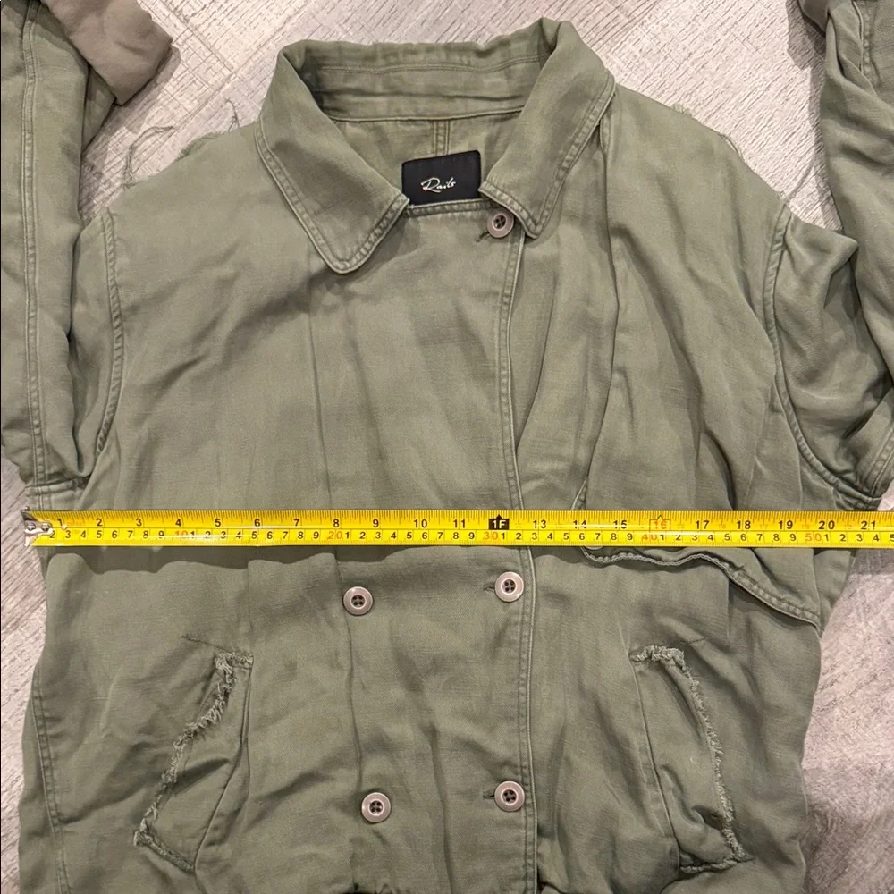 Rails Barclay Linen Blend Button Front Utility Jacket Medium - Picture 10 of 13